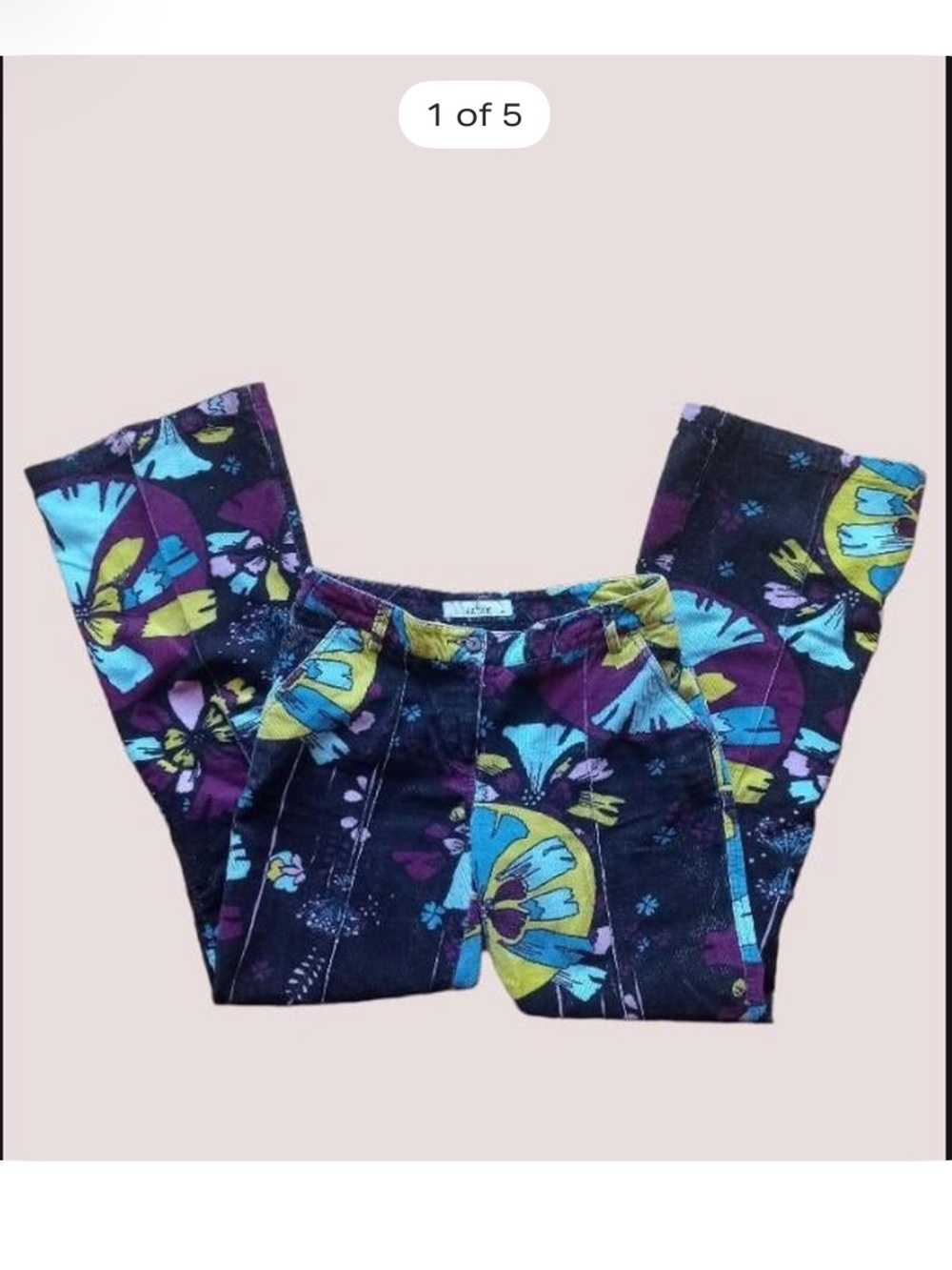 Funky Floral Patterned Aktar Cords
